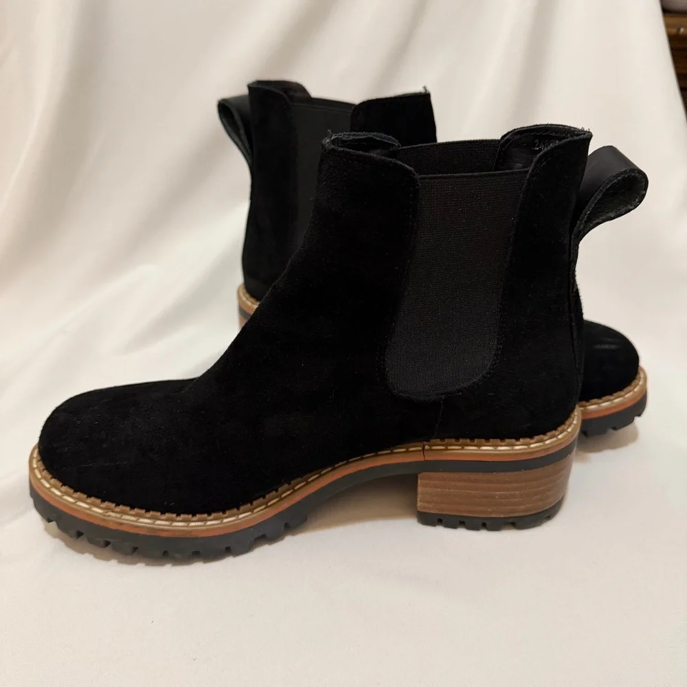 Black Suede Ankle Boots - Picture 2 of 6